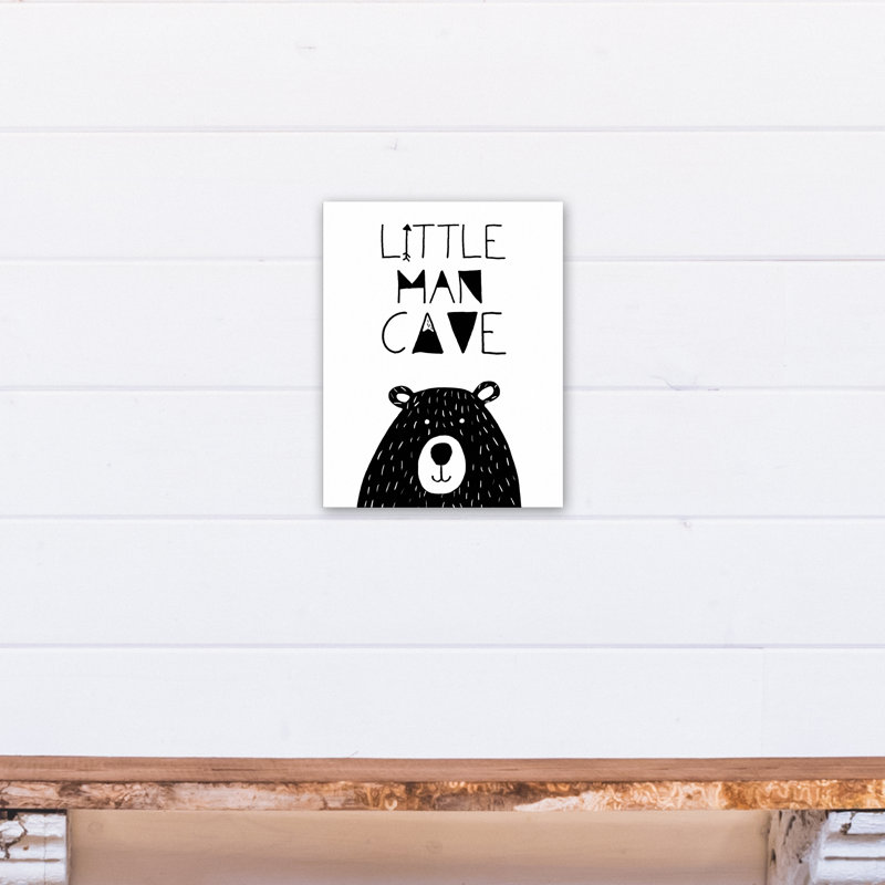 « little man cave », art encadré Spoffo, Toile tendue, H 14 po x l 11 po x P 1,25 po