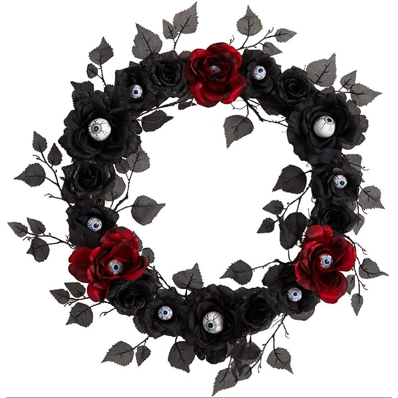 Faux Rose 24'' Wreath