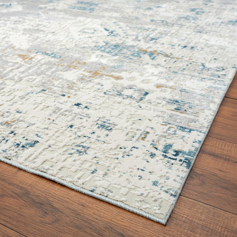 Dinovo Area Rug in Gray, Rectangle 2' x 3'