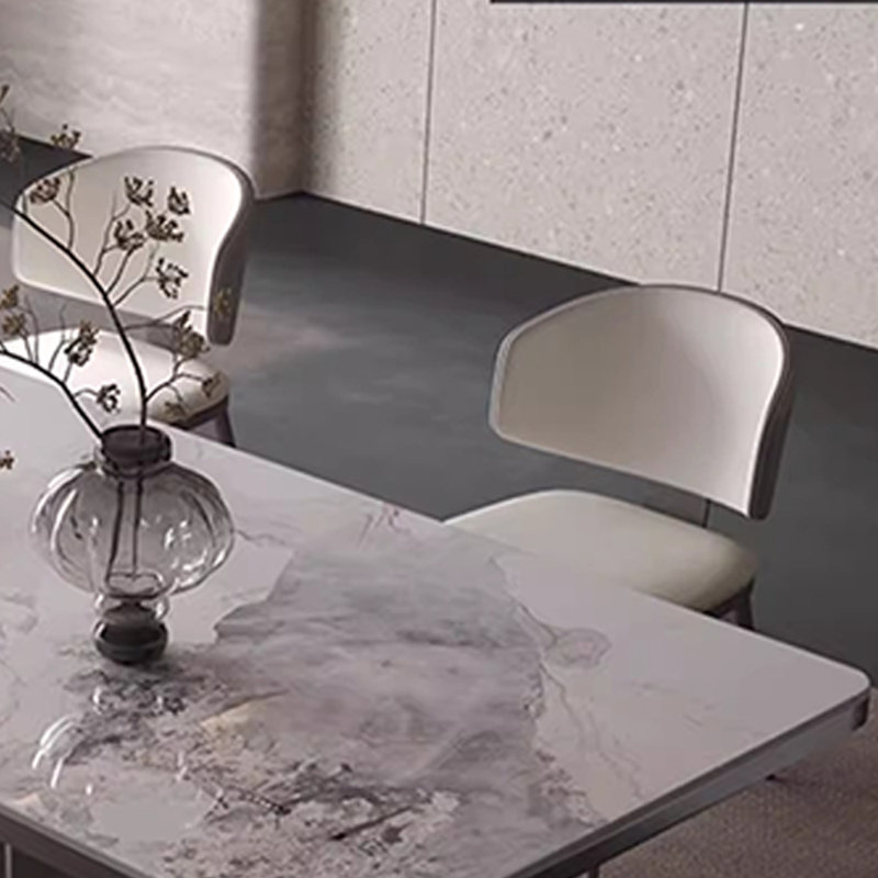 Table et chaise de luxe Deluxe Sense Simple Light, Blanc, H 29,5 po x L 55,1 po x l 31,4 po