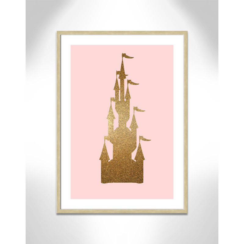 Fairytale 1, impression sur papier, H 35,5 po x l 25,5 po x P 1,19 po, Encadré de boîte champagne clair