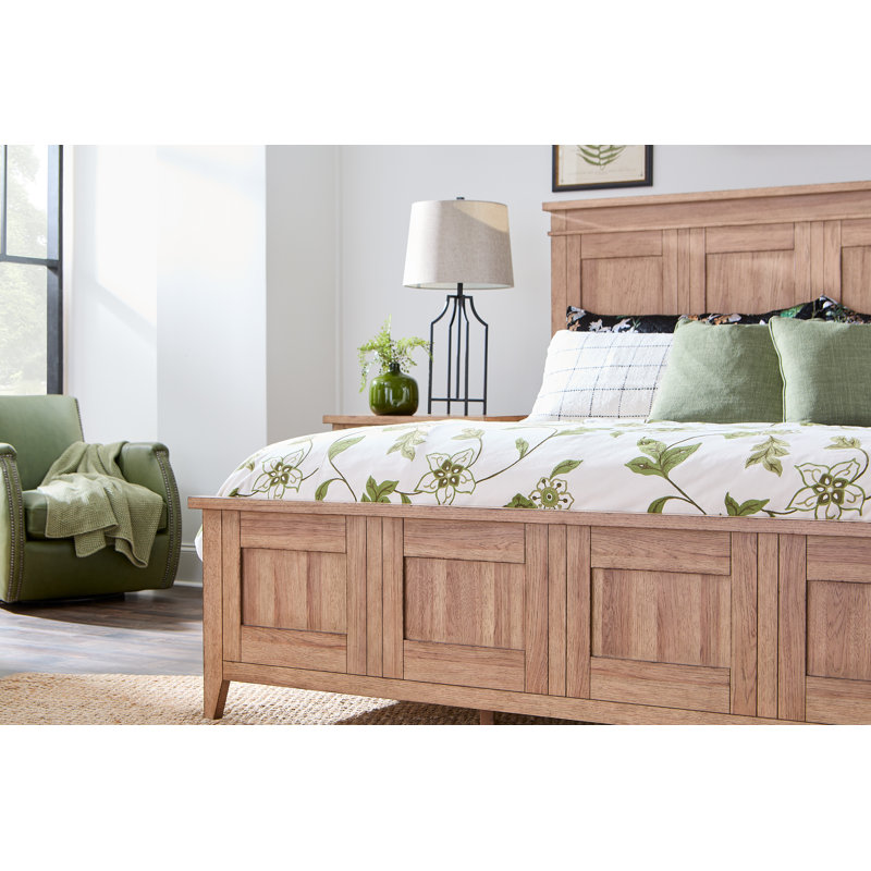 Mya Panel Bed, Black, Queen