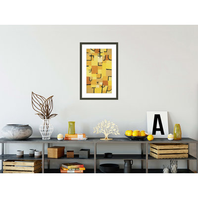 «Signs In Yellow» par Paul Klee - Impression giclée sur cadre