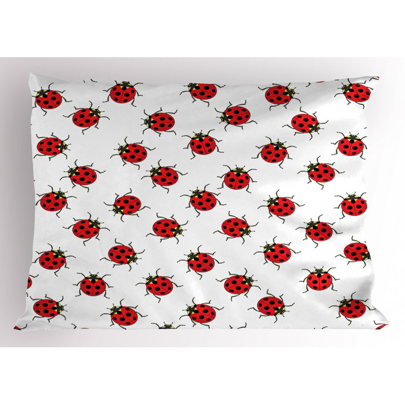Ladybug Polyester Sham Set, King