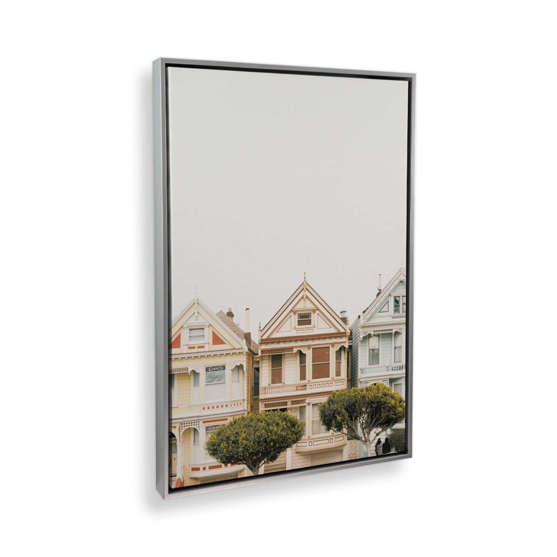 Impression sur toile tendue Architectural Whimsy, H 30,75 po x l 20,75 po x P 1,75 po, Cadre flottant en chrome poli