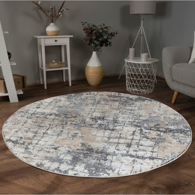Allasia Cotton Oriental Indoor Rug, Round 7'9"