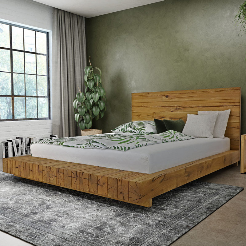 Manteo Solid Wood Bed, European Double (140 x 200cm)