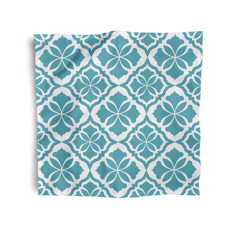 Serviette 22 "Rosas, Turquoise