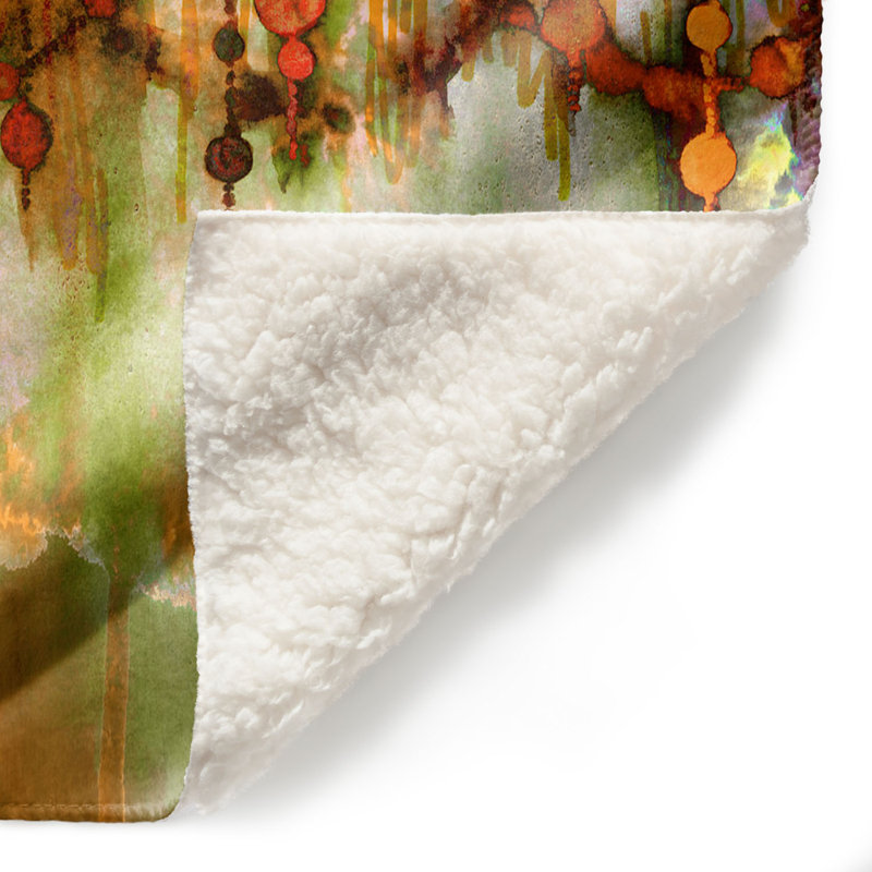 Couverture sherpa doux de couleur perle strings ii, l 51 po x L 60 po