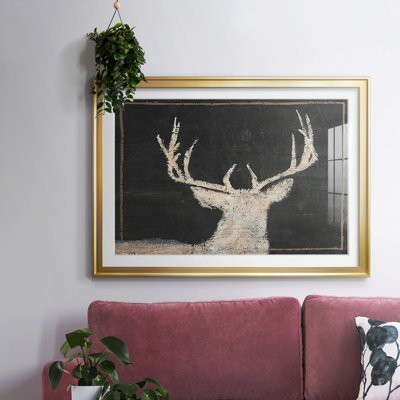 Brow Tine Deer II, impression sur papier encadrée