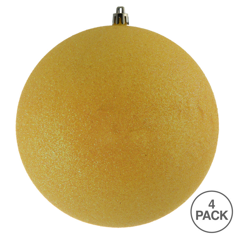 Décoration de boule décorative des Fêtes, H 8 po x l 8 po x P 8 po, Paillettes jaunes