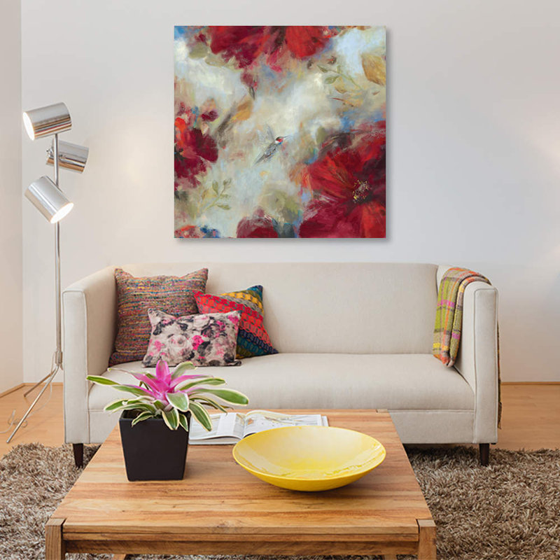 « hummingbird i », impression sur toile, H 48 po x l 48 po x P 1,5 po, Pas de tapis, Toile tendue