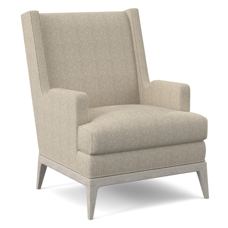 Cooper Upholstered Wingback Chair, Stepping Stones Ivory, Bisque