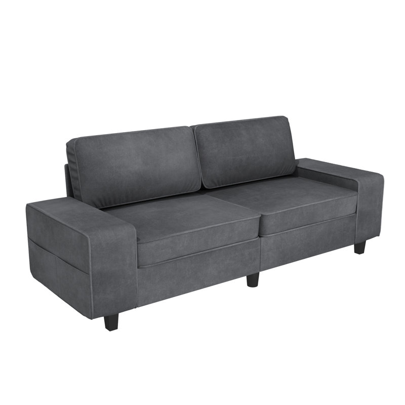 Causeuse de salon de style moderne, Tissu gris foncé