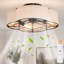 Ventilateur de plafond réversible de style ferme en tissu de 20 pouces avec trousse d'éclairage et télécommande