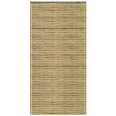 Burnt Bamboo Cordless Window Shade - Two-Tone Honey 24" W