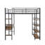 Lit mezzanine avec bureau et tablettes, noir-1688054806