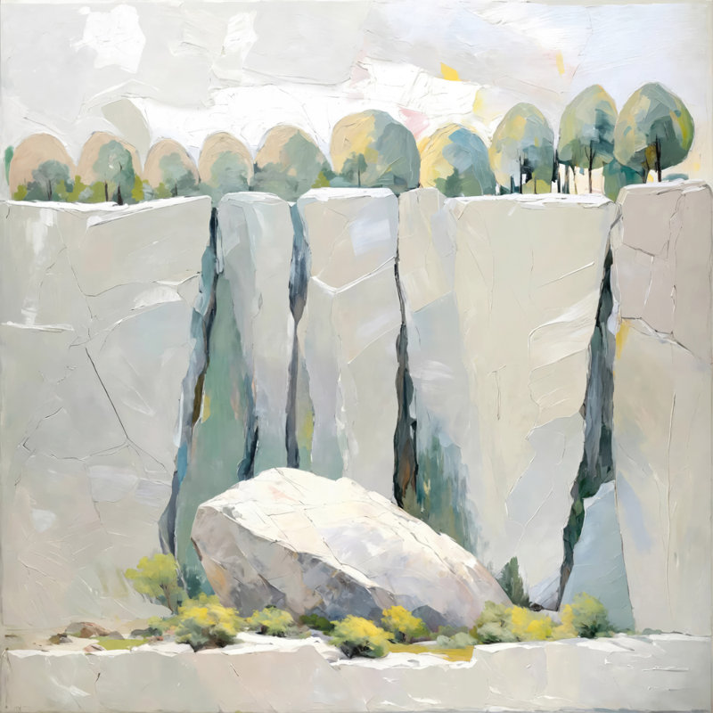 Quarry-Cliff, estampe numérique sur toile tendue avec châssis, H 15 po x l 15 po