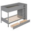 Twin Over Twin Bunk Bed With 2 Drawers And Multi-Layer Cabinet, Bedframe-973891502