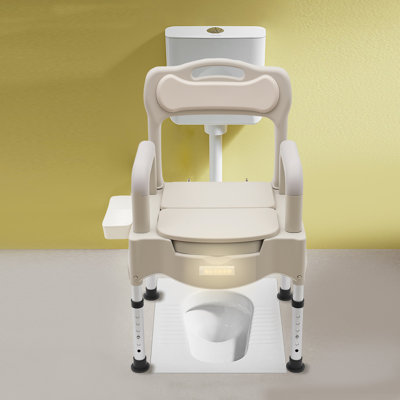 Height Adjustable Commode Chair for Home Use