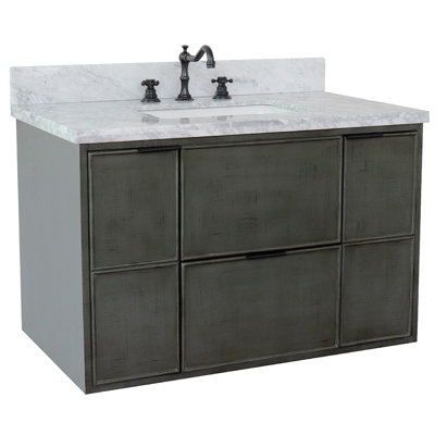 Ensemble de meuble-lavabo simple mural 37 "37"