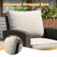 Chaises de patio en osier avec coussins-273129385