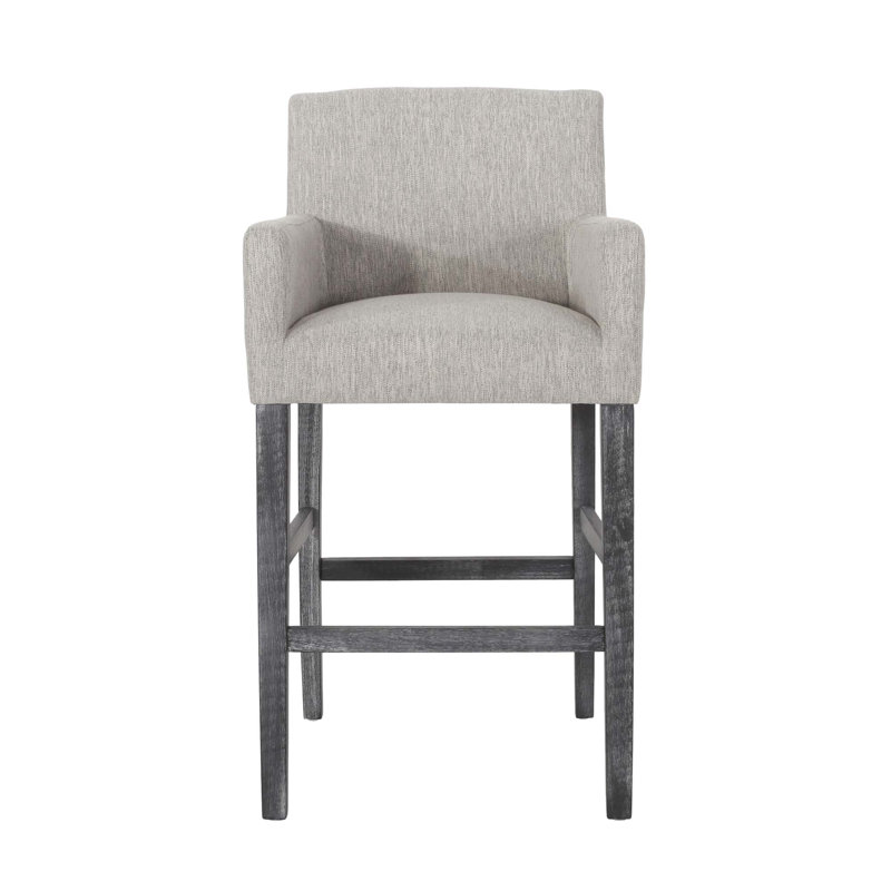 Tabourets de comptoir rembourrés de 30,5 po, 1, Siège gris / structure noire