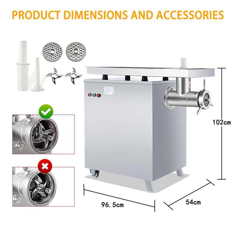 Commercial Electric Meat Grinder, 3000W 1323 Lbs/H