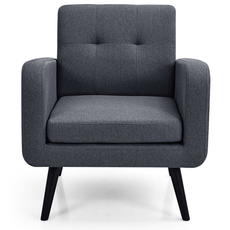 Fauteuil Bugrane, Mélange de lin gris
