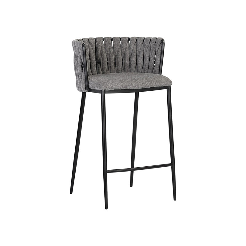 Colrain Counter & Bar Stool - Grey, Dark Gray Performance Basketweave, Counter Stool (26” Seat Height)
