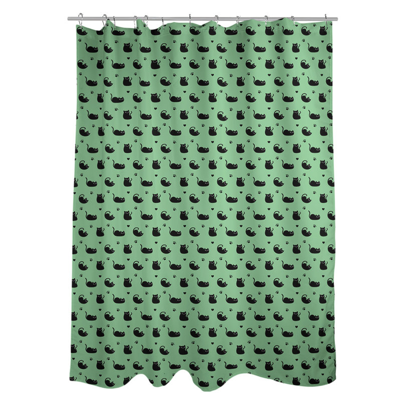 Rideau simple pour chat, Vert