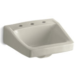 Chesapeake Ceramic 20" Wall Mount Bathroom Sink with Overflow