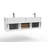 Russett 60 " W Wall Mounted Double Vanity Bathroom Vanity With Solid Surface Top-459392714-459392710-446490787