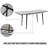 Dining Table With Expandable Feature, 47" To 63", White Marble Theme, Modern Industrial Style Table, Finish, Black Metal Legs, Meets 2 - 6 People's Needs