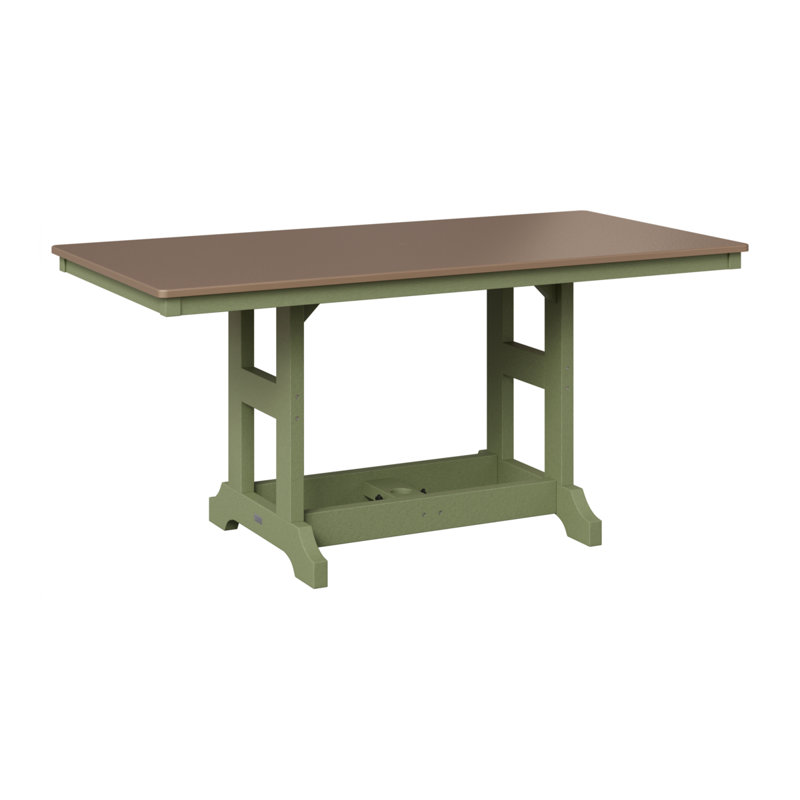 Table de salle à manger rectangulaire Berlin Garden, Bronze martelé, Sauge, H 30,87 po x l 66 po x P 33 po