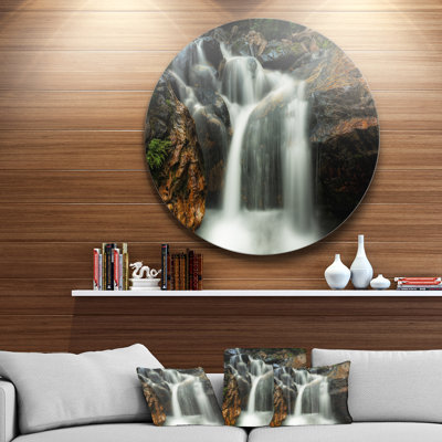 " Slow Motion Waterfall On Rocks "