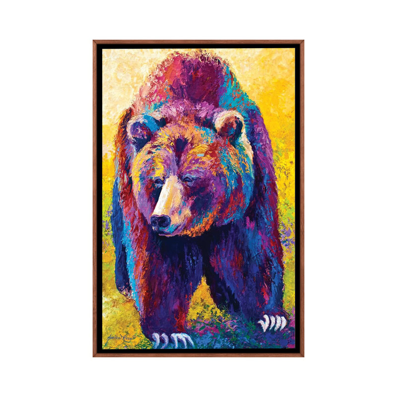 Close Encounter 1 Piece Wall Art on Canvas, 66.04 cm H x 45.72 cm W, Classic Brown Wood Framed