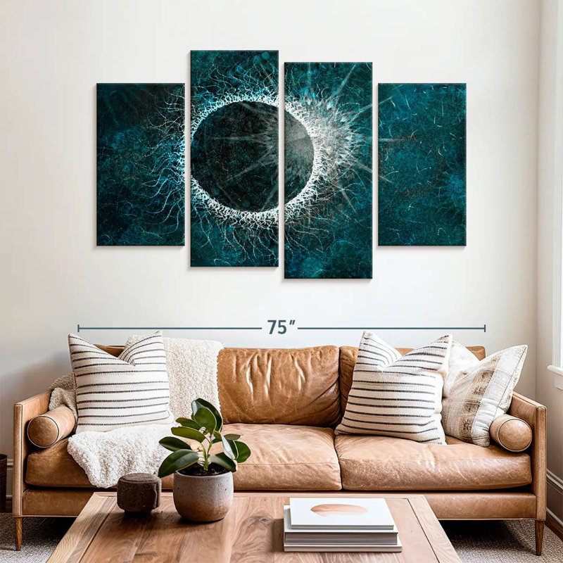 Avery Abstract Solar Eclipse, 42" H x 68" W