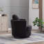 Chaises d'appoint pivotantes, fauteuil demi-tonneau moderne en chenille noire pour la maison