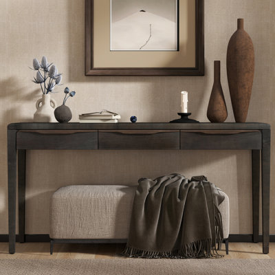 Table de vestibule 60 po à 3 tiroirs avec console étroite