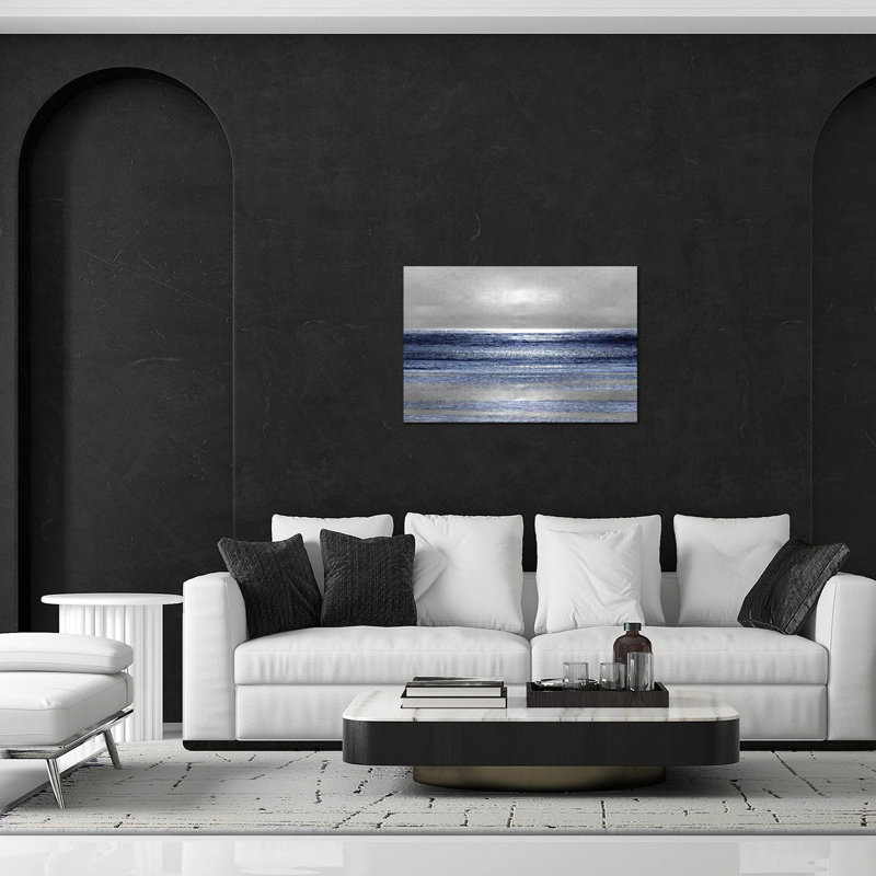 «Silver Seascape II» par Michelle Matthews - impression sans cadre, H 16 po x l 24 po x P 0,25 po