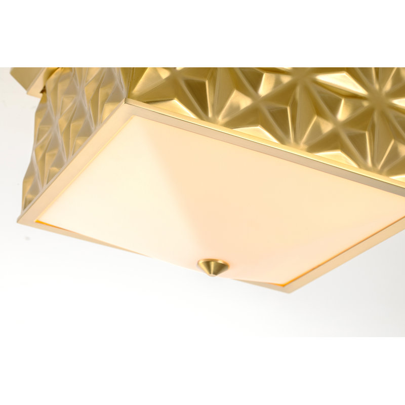 Juleah Square Flush Mount, Gold