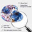 Lillie mystique Aura, motif floral bleu - art floral mural en forme de goutte-110470034