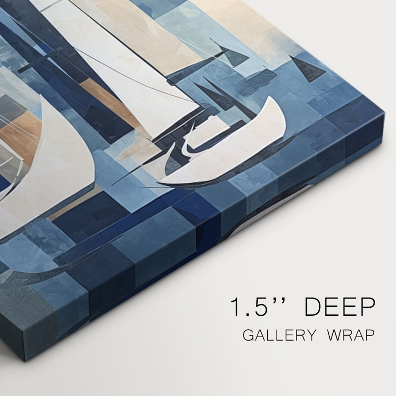 Sea and Shore  Series  LXXXIV  -Premium Gallery Wrapped Canvas Set -Ready to Hang, 12" H x 8" W x 1.391" D