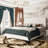 Full Size Modern Faux Leather Upholstered Platform Bed Frame, with Button Tufted Headboard, No Box Spring Needed-1173782137-1173782143