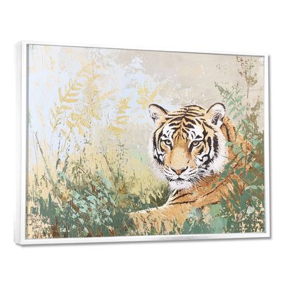 Tigre dans la jungle III - tigre, art mural