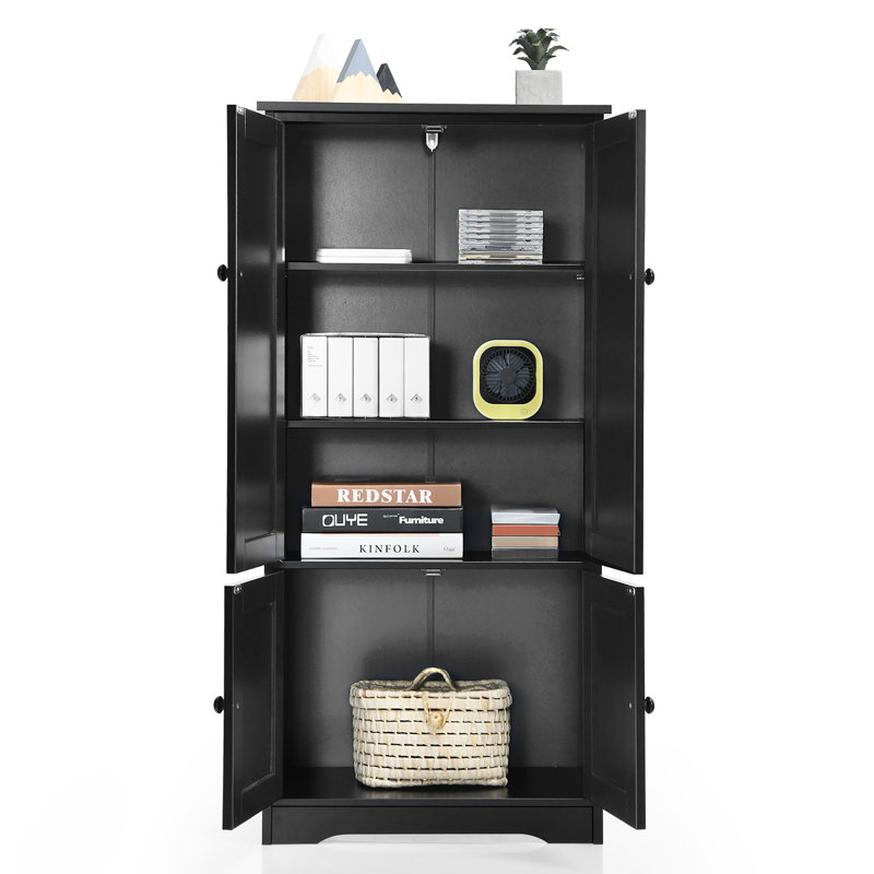 Armoire de rangement à 4 tablettes Lago Vista, Noir