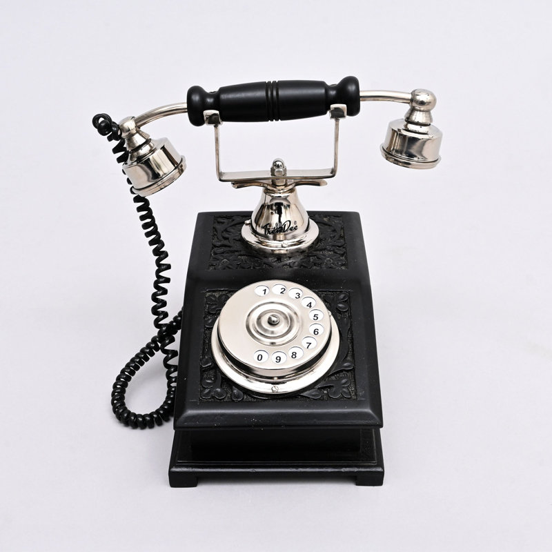 Sculpture de téléphone antique d'inspiration rétro - | Décoration de table