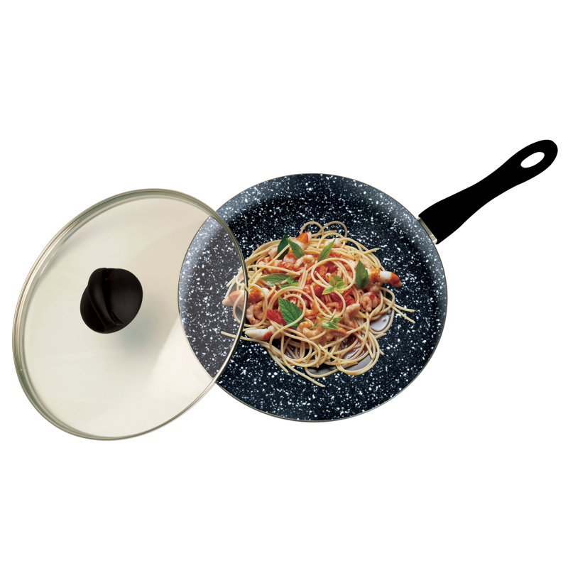 Wok Fant.Stone noir avec couvercle noir