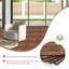 Carrelage carré en bois d'acacia emboîtable 12 po x 12 po (paquet de 10)